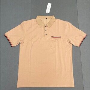 Kulunhd Men's Cotton Blend Polo Sports Shirt Casual Golf Short Sleeve Shirt